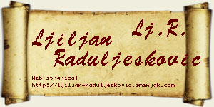 Ljiljan Raduljesković vizit kartica